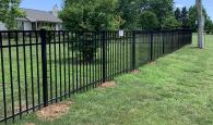 Black aluminum fence